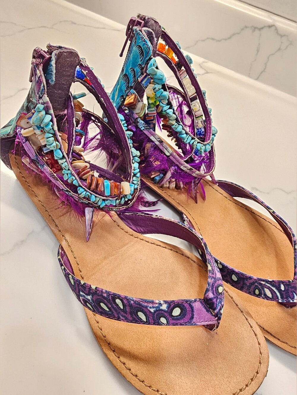 Boho Beaded Zigi Solo Sandals